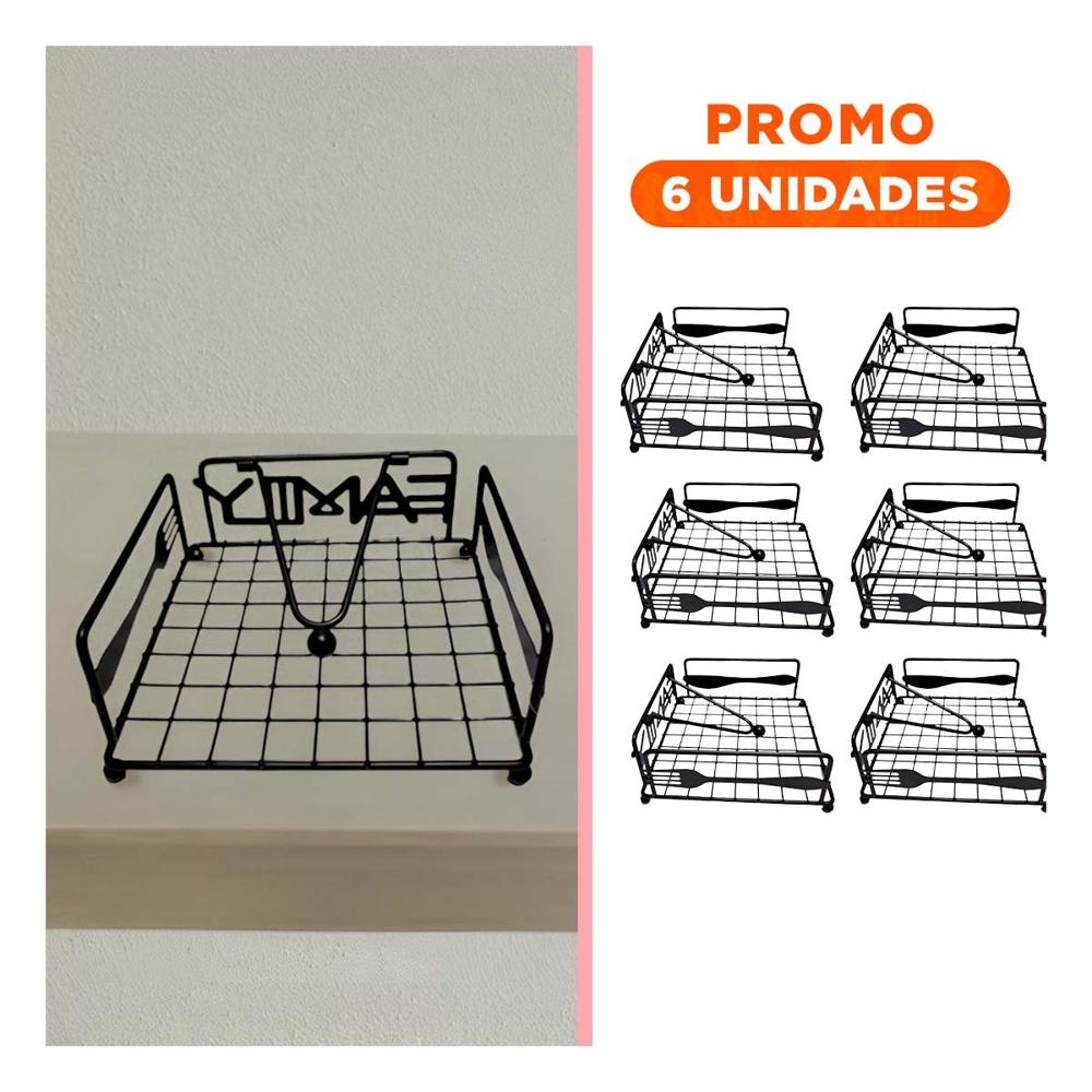 Pack6 Dispensador Negro con Imagen Moderna en Acero Inoxidable para Comedor YRegalo Sticker