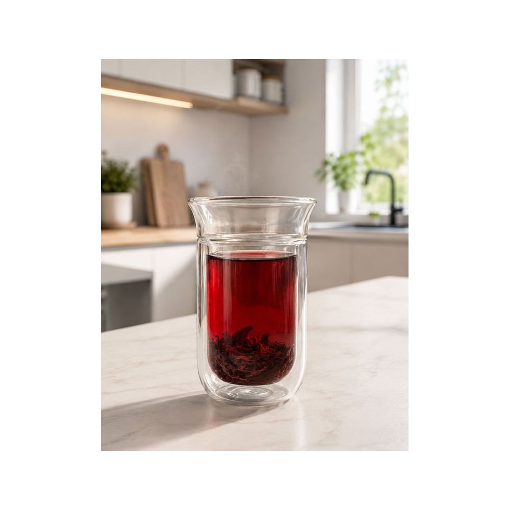 2 Vasos Turcos Doble Fondo Vidrio Borosilicato 280 ML