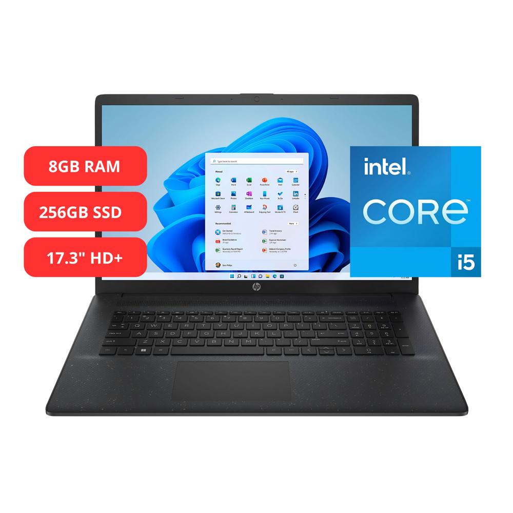 Laptop HP Core i5-1334U 8GB 256GB SSD 17.3 FHD Win11 Jet Black