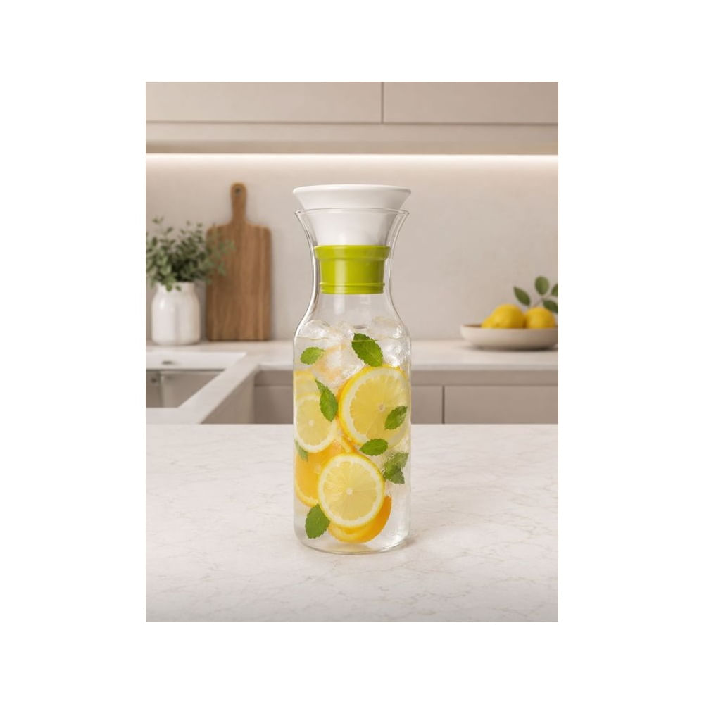 JARRA DE VIDRIO BOROSILICATO CON TAPA HERMÉTICA 900ML