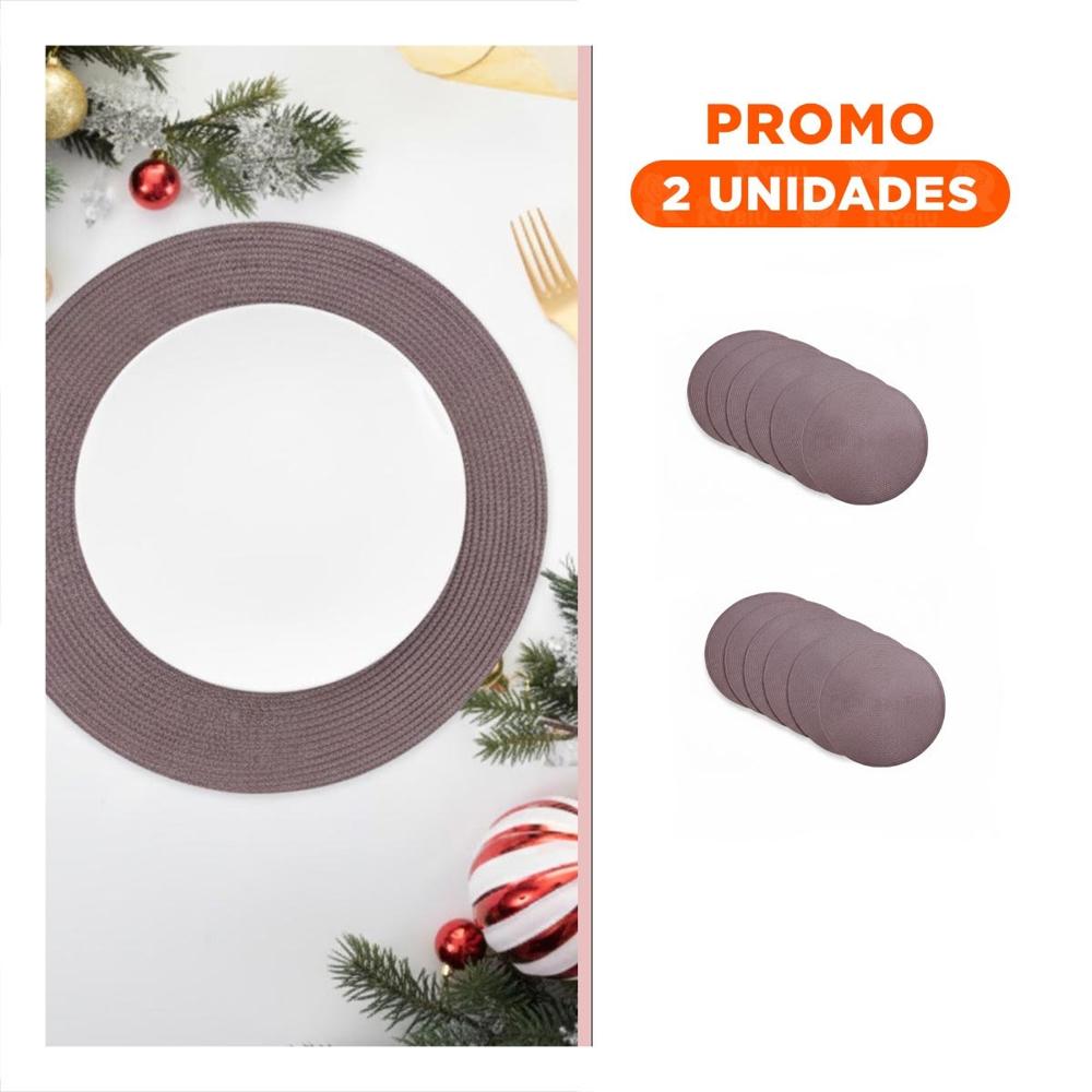 Pack2 Individual Decorativo Circular Boho Morado para Hogar Y Regalo Sticker