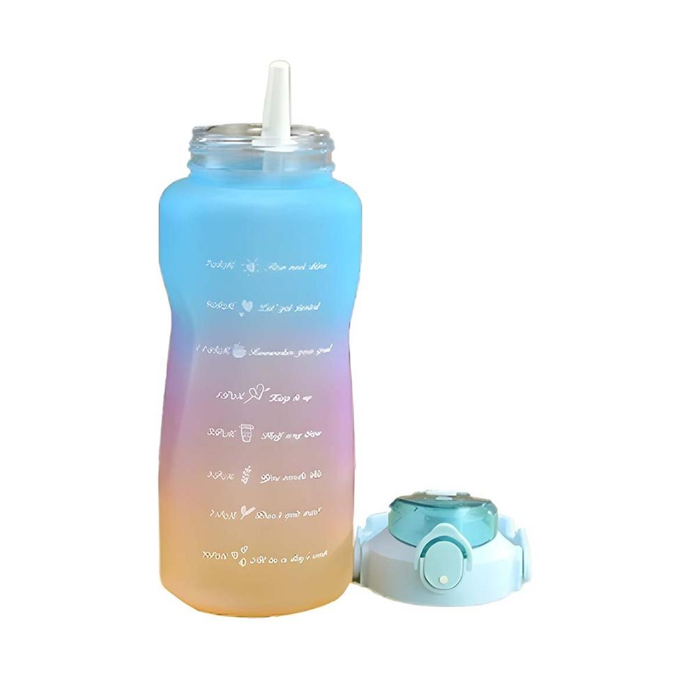 Botellas de Hidratacion en Set de 3 en Verde Agua y Tapa de Plastico YPapel Regalo