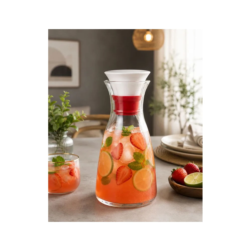 JARRA DE VIDRIO CON TAPA HERMETICA DE CERAMICA 900ML