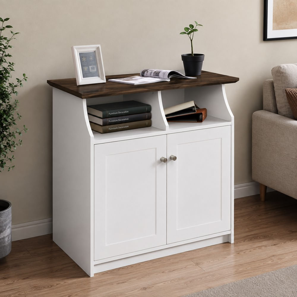 Cómoda Aparador Vanity Ventitas Home Siena y Blanco