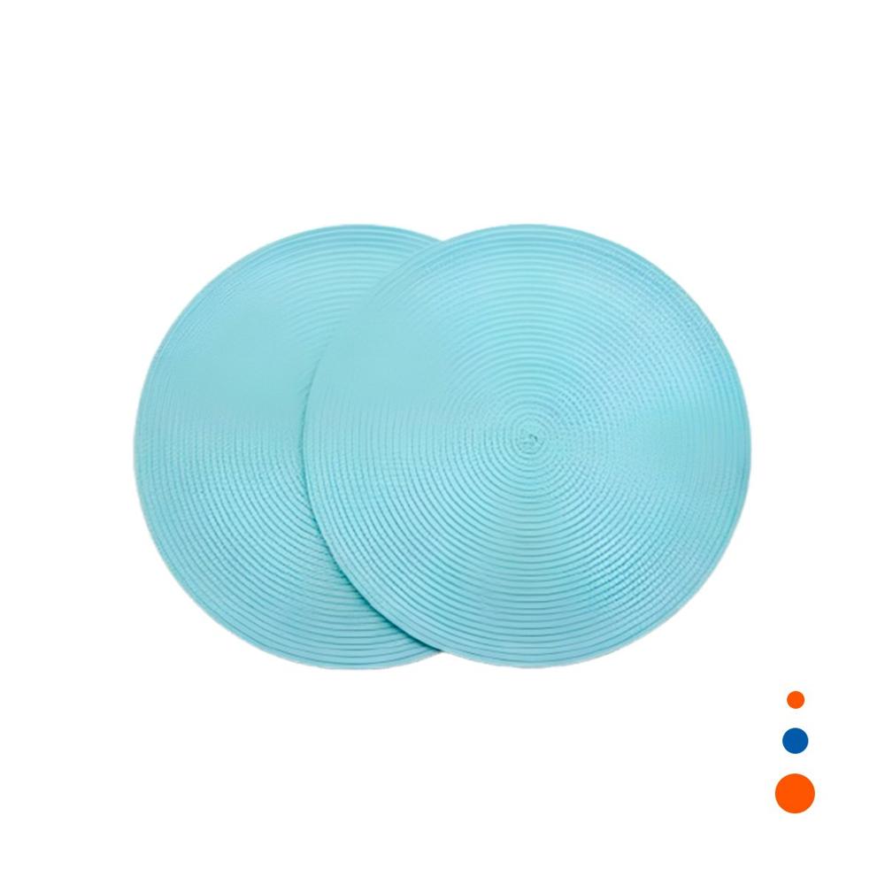 Individual Decorativo Circular Boho Celeste Claro para Hogar Y Regalo Sticker