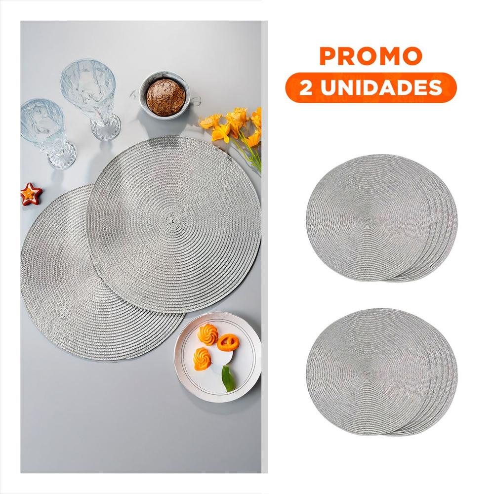 Pack2 Mantel Decorativo Circular Boho Plomo para Hogar y Casa Y Regalo Sticker