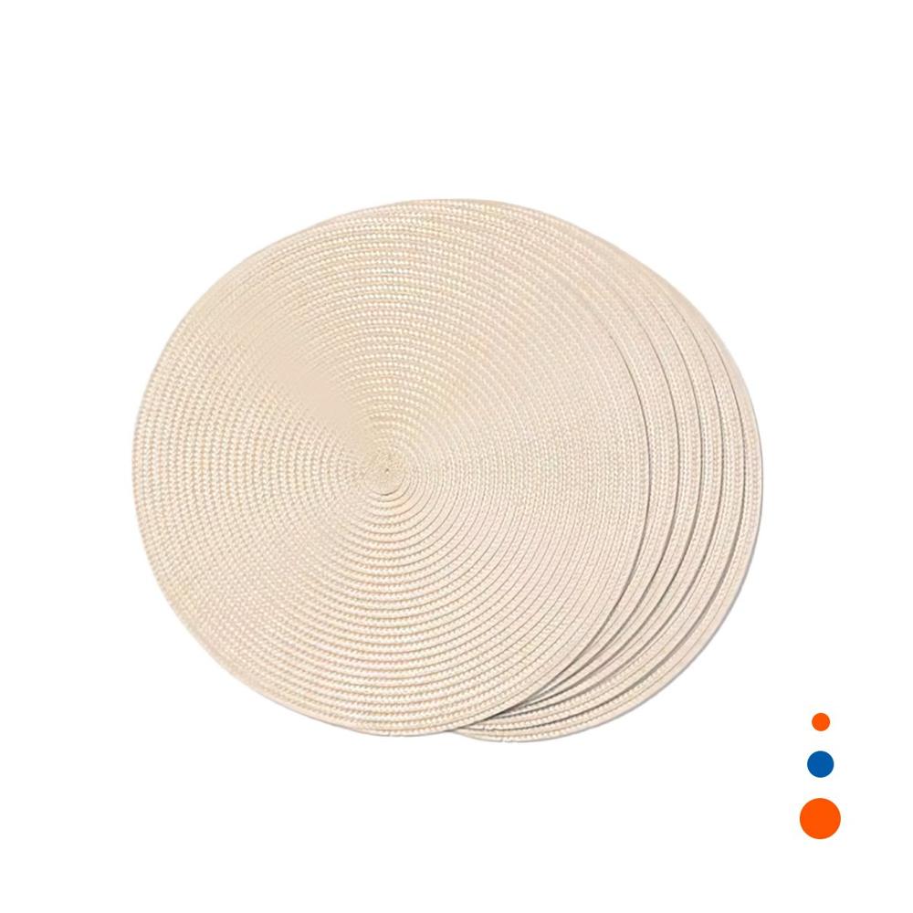 Mantel Decorativo Circular Boho Beige para Hogar y Casa Y Regalo Sticker