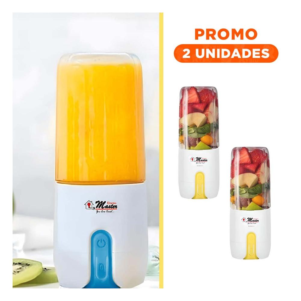 Pack2 Mezcladora 2 en 1 Blanco Uso Diario con Hojas de Acero Inoxidable YRegalo Sticker