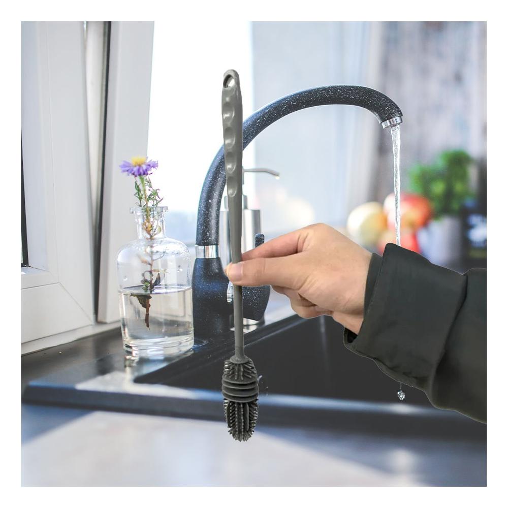 Cepillo de Silicono para Limpiar Botellas Plomo para el Orden en Vivienda Linda