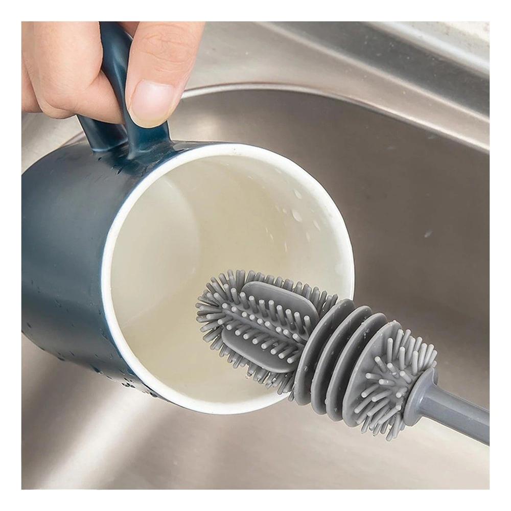 Cepillo de Silicono para Limpiar Botellas Plomo para Brindar Comodidad en Casa Y notas
