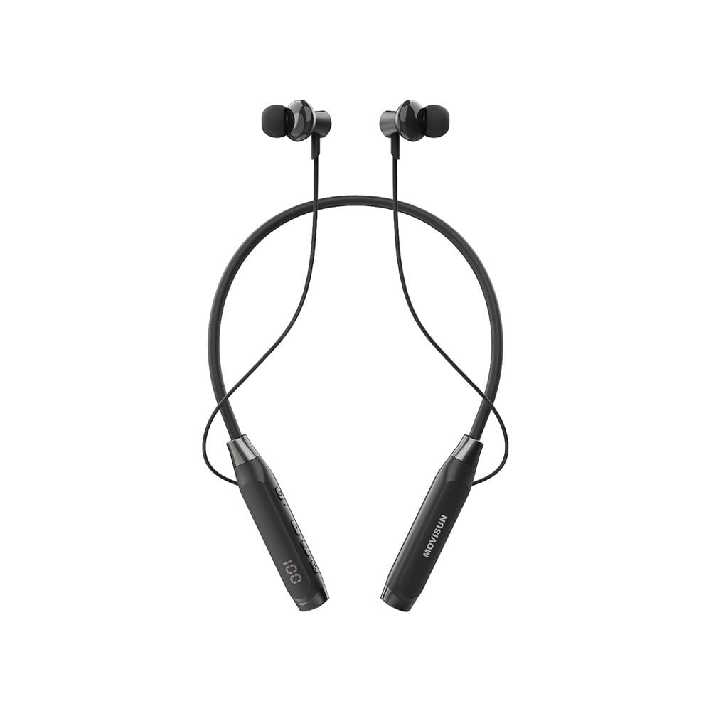Audífonos Bluetooth Tipo Collar MOVISUN Flex Super5 - 50Hrs  NEGRO