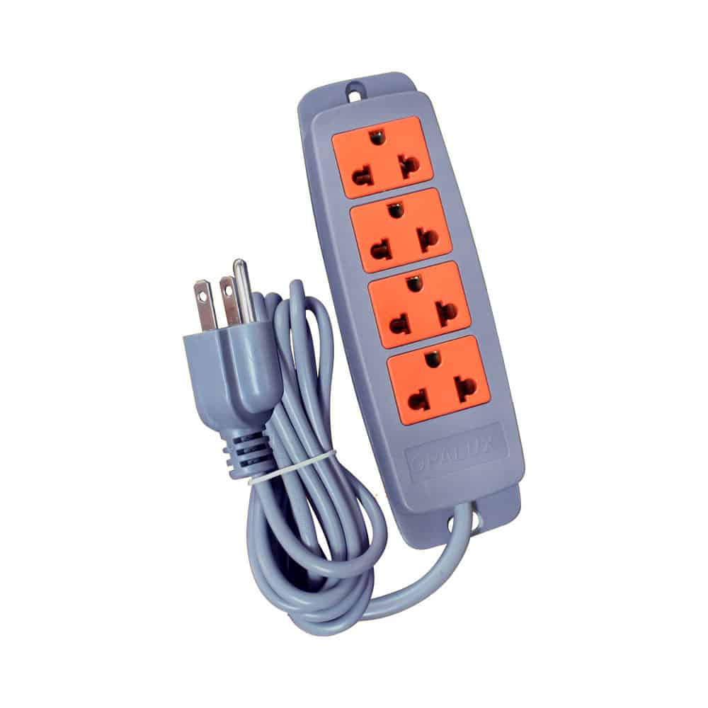 Extensión Universal Vulcanizada 3 Metros 4 Tomas OP-930-3G OPALUX