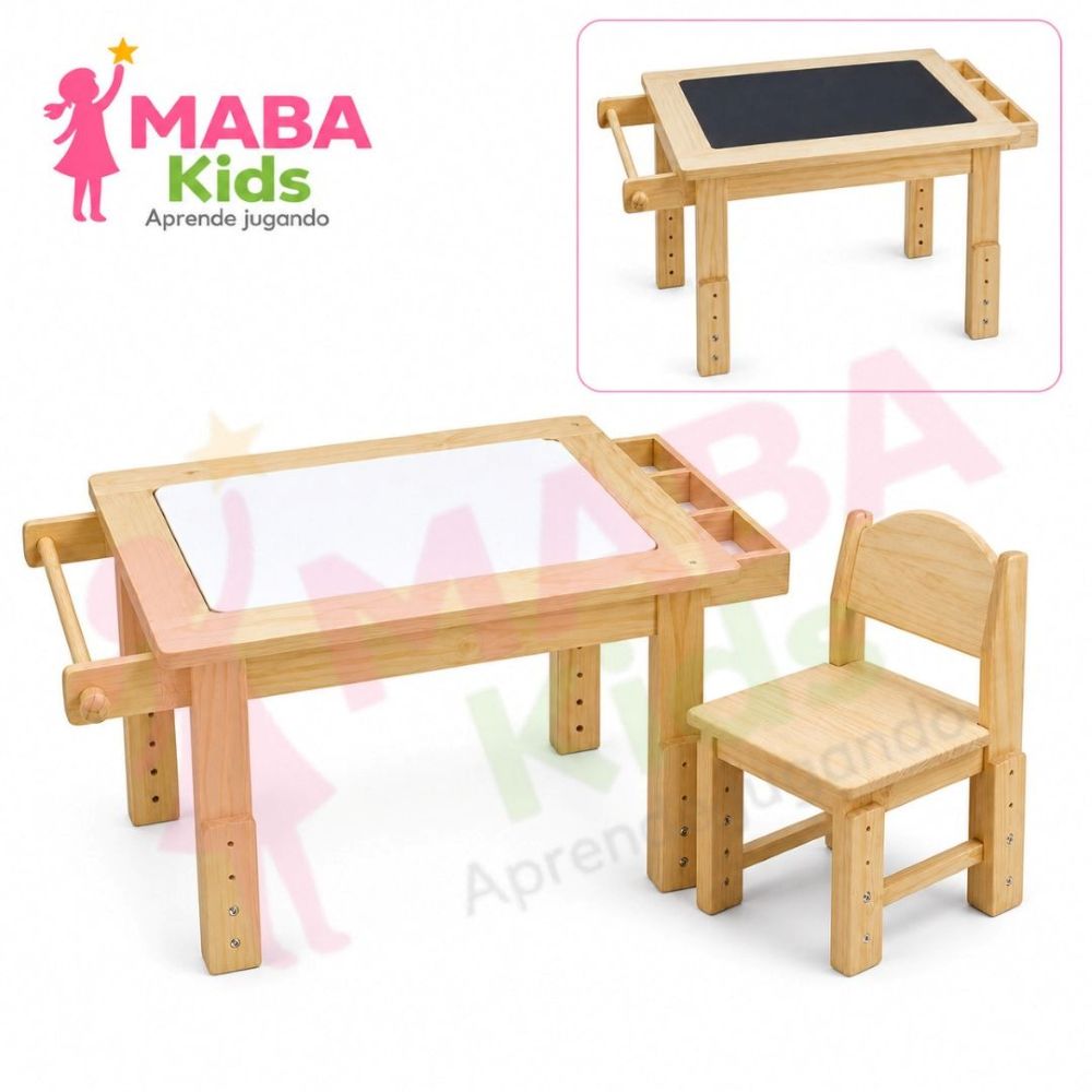 Mesa Sensorial Evolutiva mas Silla Evolutiva Montessori