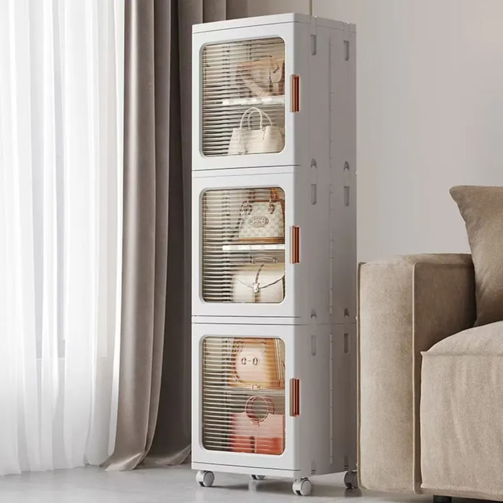 Estante Multiuso Plegable de 6 Niveles Blanco