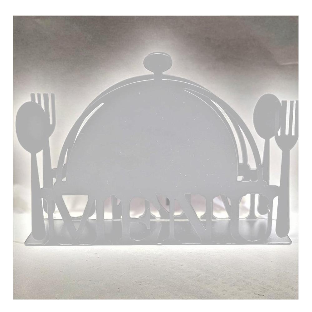 Servilletero MENU Blanco para Servilletas de Mesa con Estilo Moderno
