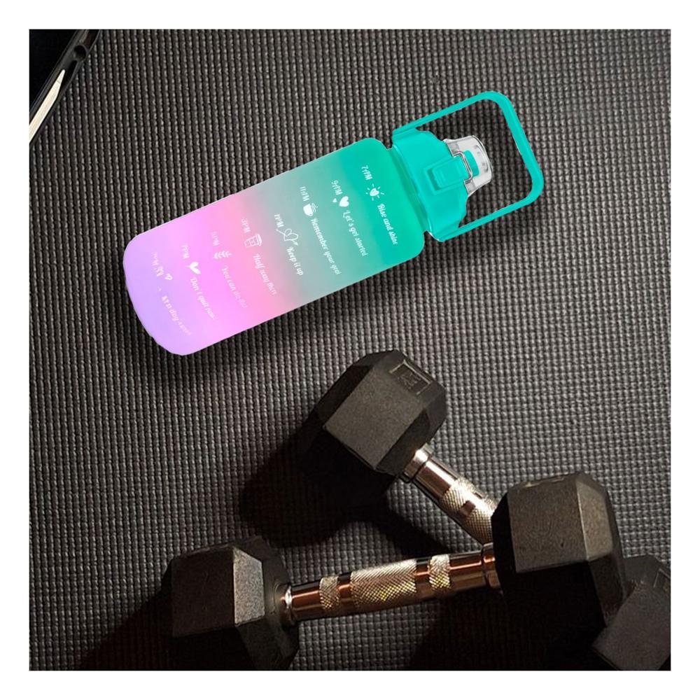 Envase Reutilizable 2lt Multicolor para Hidratacion en Gimnasio y Casa Y Papel Regalo