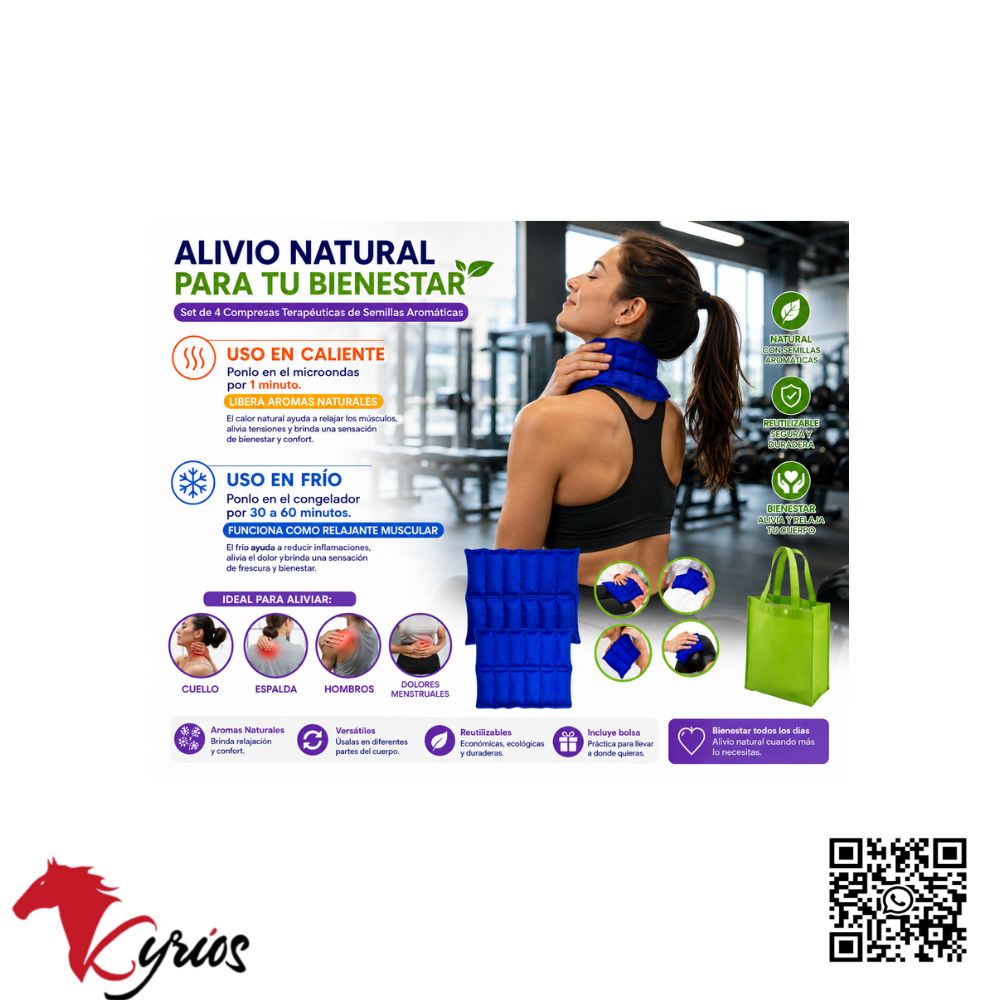 KIT DE 4 COMPRESAS AROMATICAS Y TERAPEUTICAS