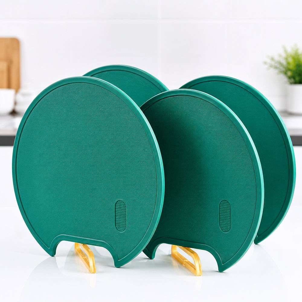 2 Tablas de Picar Redondas Giratorias para Verduras y Carnes