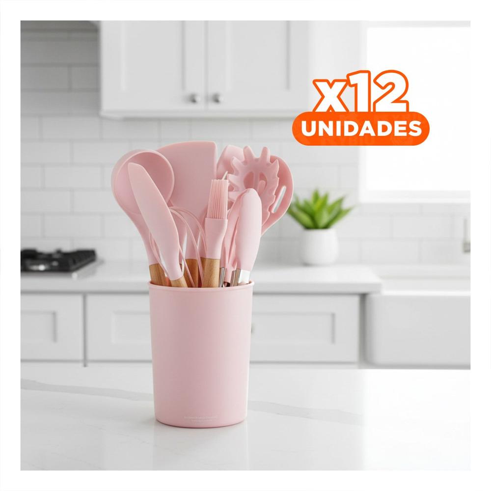 Pack12 Kit Organizador 12 Piezas Color Rosado en Silicona para Espacios Modernos YPapel Regalo