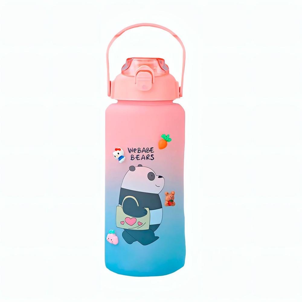 Cantimplora Oso Escandaloso 2 Litros Portatil para Agua en Colegio y Gimnasio Y Regalo Sticker