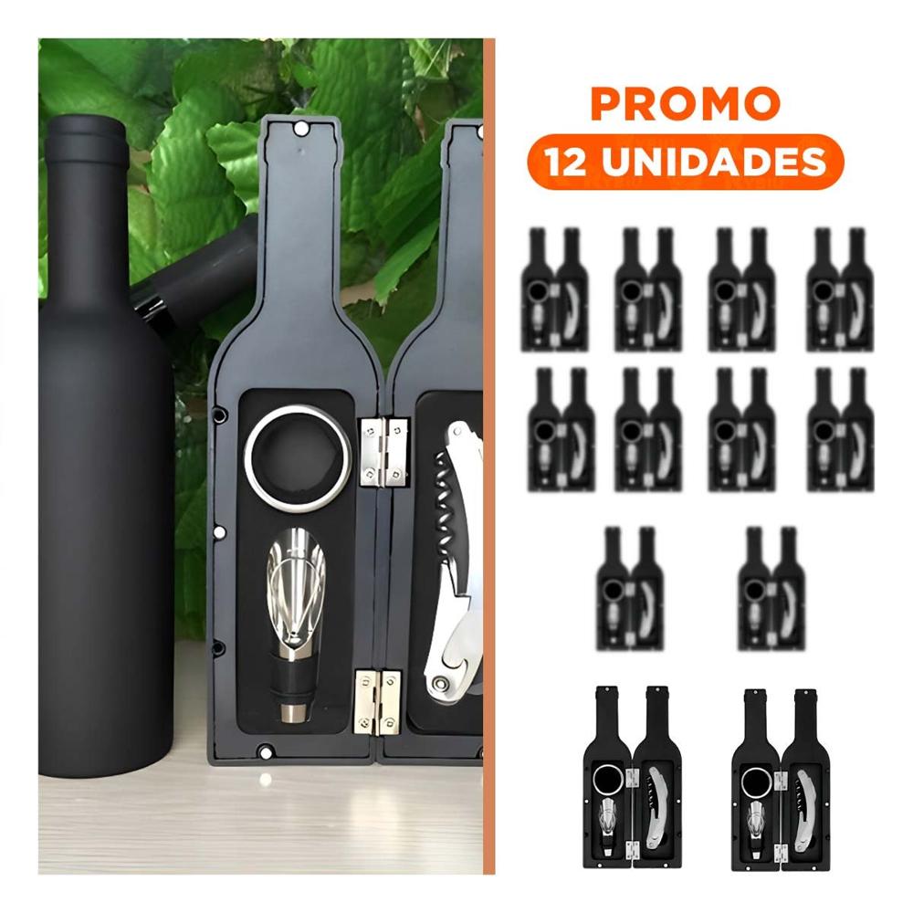 Pack12 Set Saca Corcho Pequeno 4 Piezas Negro Versatil para Cocina y Hogar
