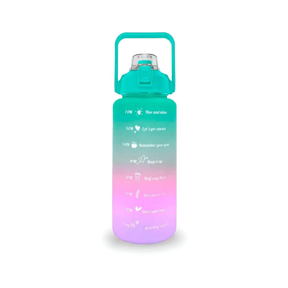 Contenedor de Liquidos 2lt Multicolor para Bebidas Naturales y Excursiones Y Regalo Sticker