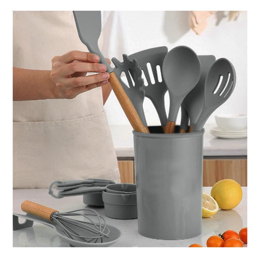 Set Organizador de 12 Piezas en Silicona Color Gris para Espacios Practicos Ynotas