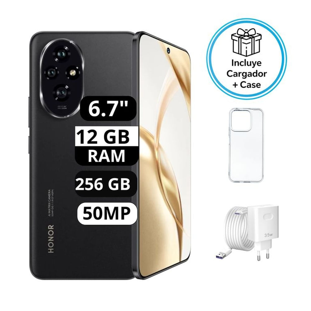 Honor 200 5G 12RAM 256GB Negro