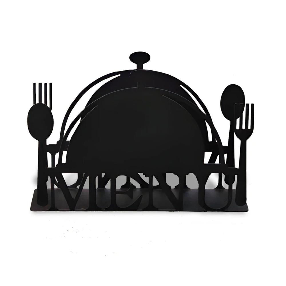 Servilletero MENU Negro de Diseño Elegante para Comedor y Oficina Y Regalo Sticker