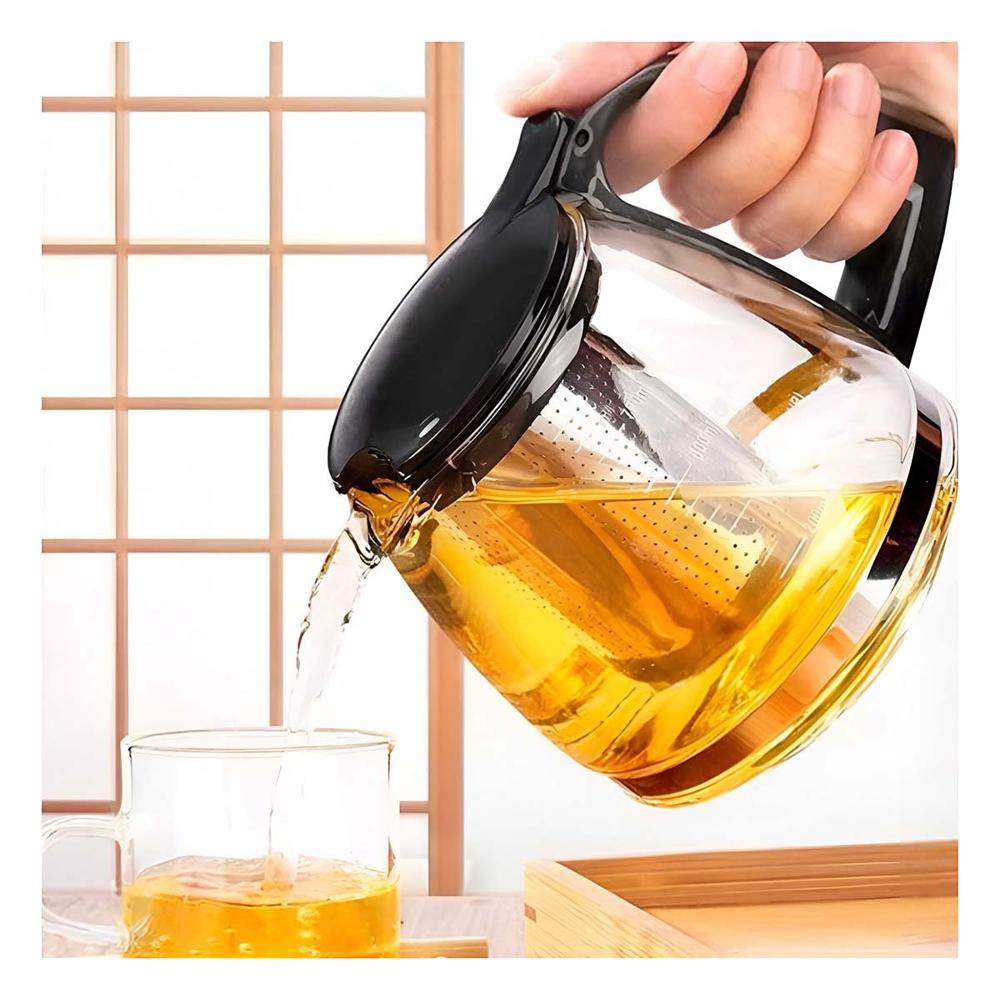 Tetera de Vidrio con Filtro 2 Lt para Te Fresco y Aromatico en Casa