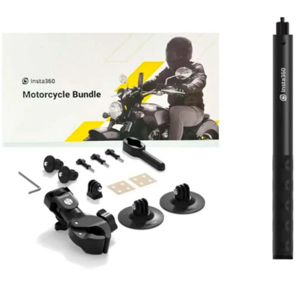 Kit motociclista y  palo selfie 114 cm  Insta360