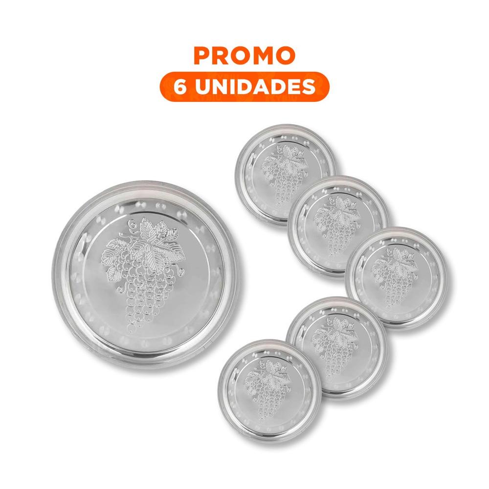 Pack6 Placa De Acero 40 Cm X 40 Cm Eficiente Y Potente Para Servir Comida Y Regalo Sticker