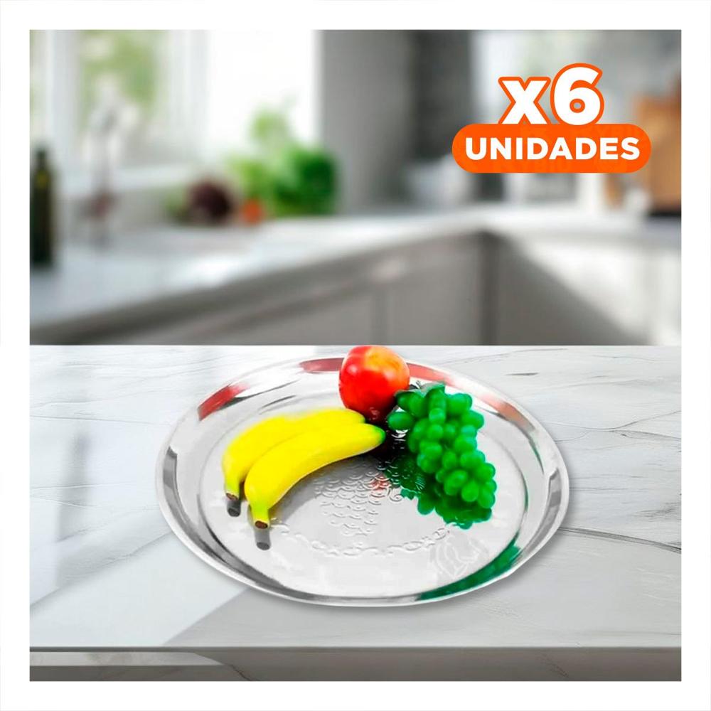 Pack6 Placa De Acero 40 Cm X 40 Cm Funcional Y Facil De Limpiar En Casa Y Papel Regalo