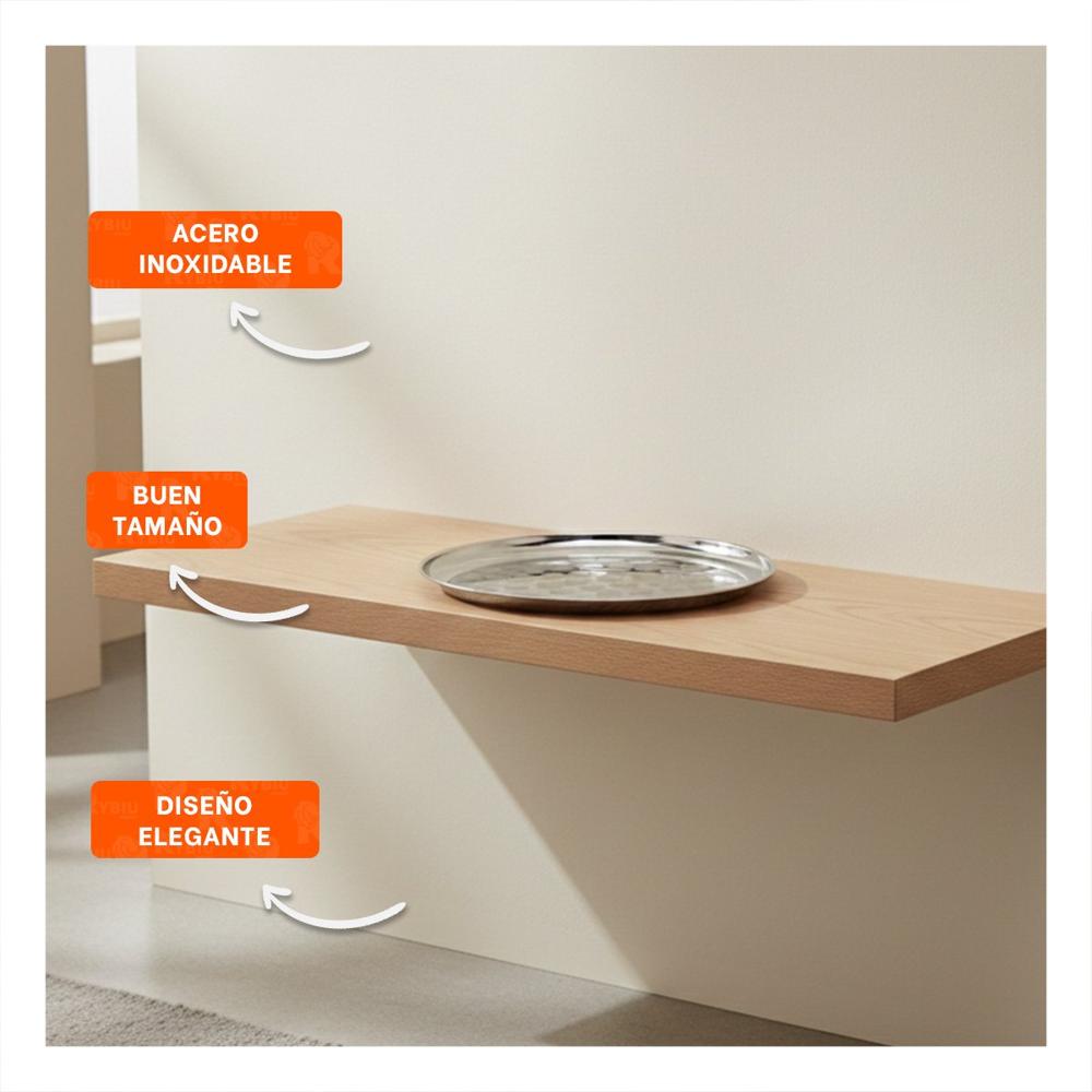 Bandeja De Acero 40 Cm X 40 Cm Resistente Y Facil De Limpiar En Hogar