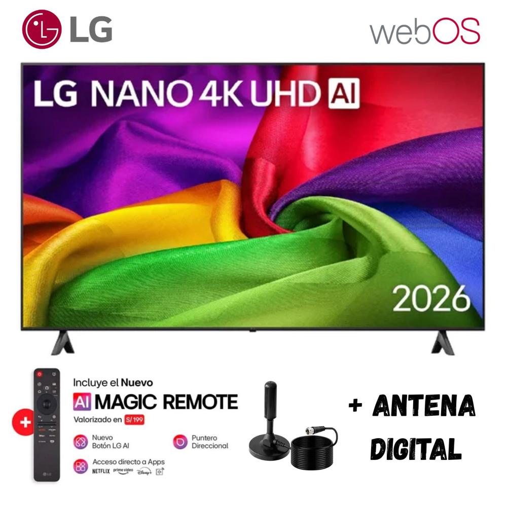Televisor Smart TV 65'' NANO UHD 4K WebOS 65NU800BPSB 2026 - Ant Digital