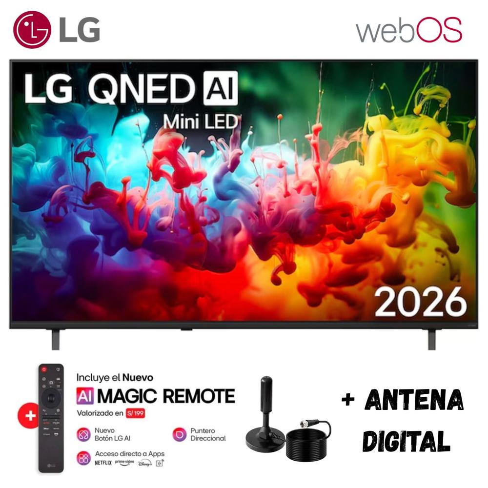 Televisor Smart TV LG 65'' MiniLed QNED UHD 4K WebOS 65QNED65BSA 2026 - Ant Digital