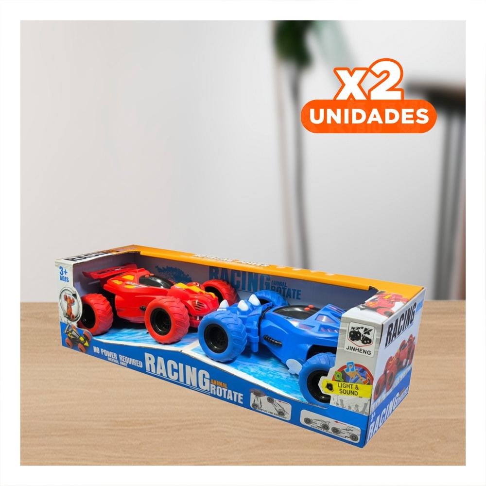 Pack2 Juego Infantil de Carros Acrobaticos 2 Unidades YPapel Regalo