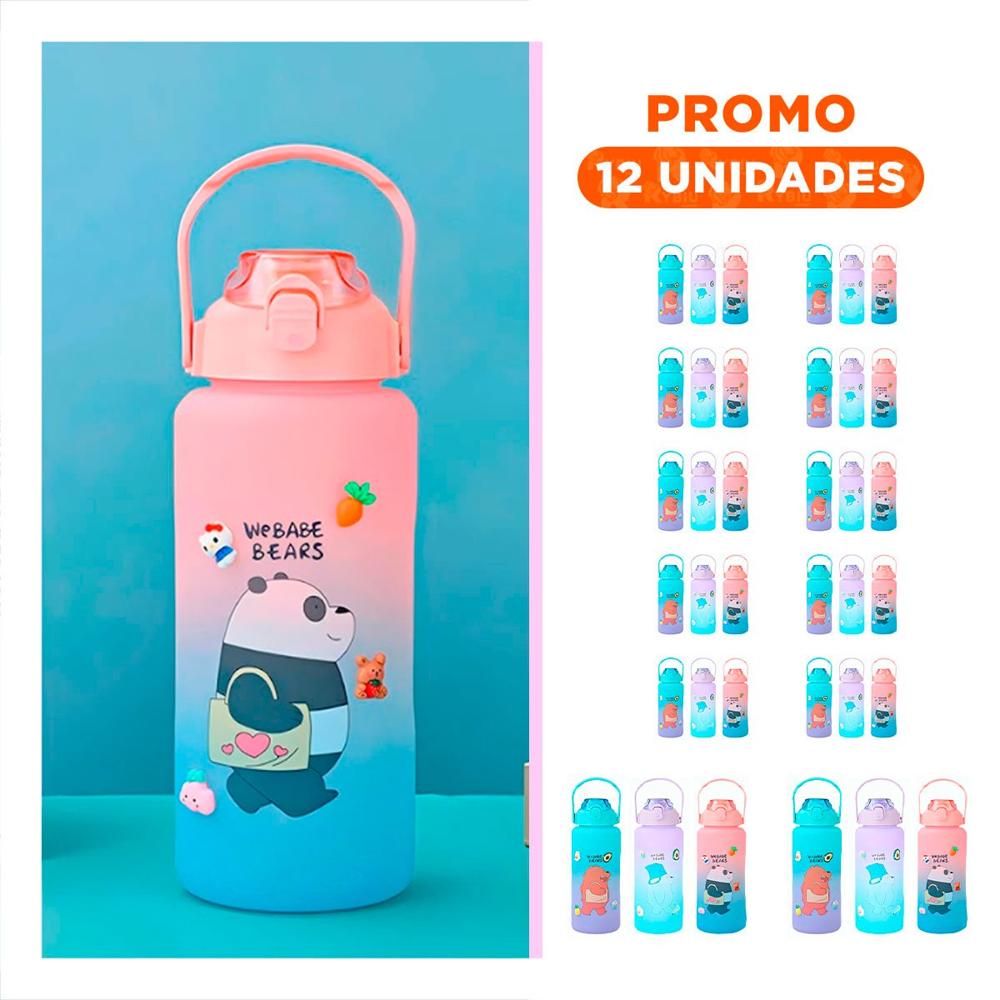 Pack12 Envase Reutilizable Oso Escandaloso 2 Litros para Bebidas