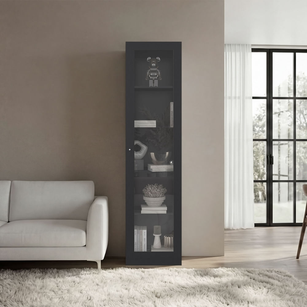 Vitrina 1 Puerta Home-E6 Wengue 180,6X45X31,3