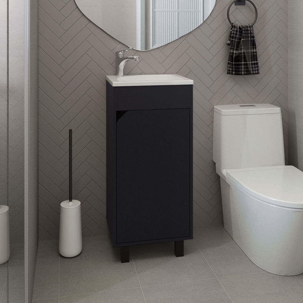 Vanitorio 1 Puerta Bethel Wengue 86,4X40X32,5