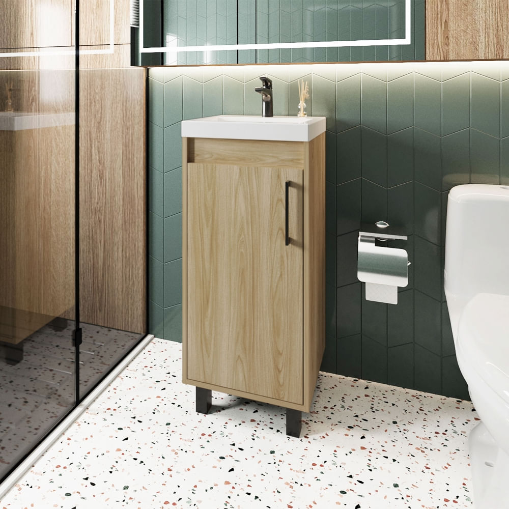 Vanitorio 1 Puerta Oxford Fresno 86,4X39,6X32,5