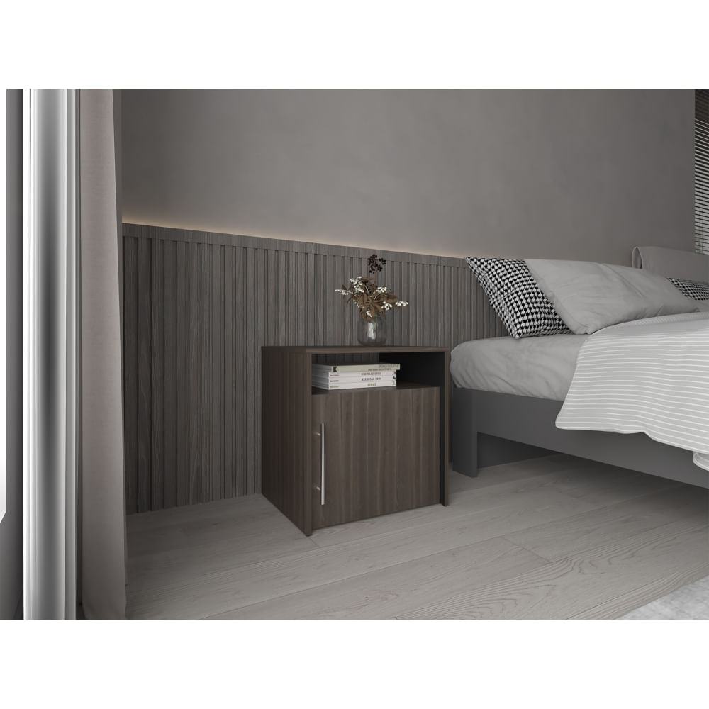 Velador 1 Puerta Bigaf Milan Y Wengue