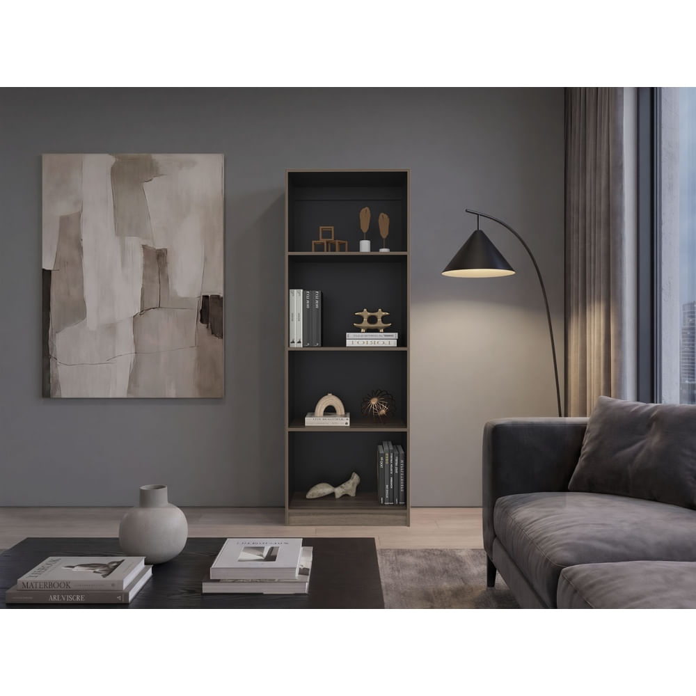 Estante 4 Niveles Home-E1 Avellana Y Wengue