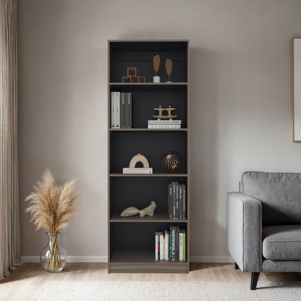 Estante 5 Niveles Home-E3 Avellana Y Wengue
