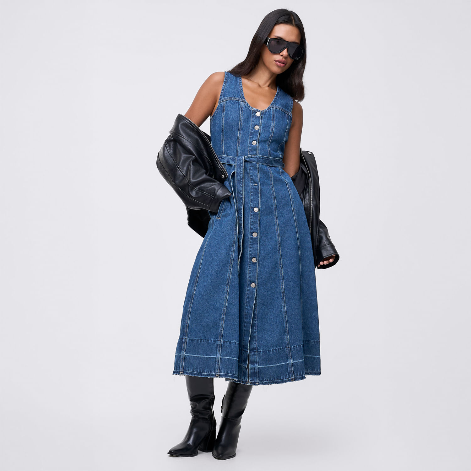 Vestido Midi Mujer Denim I Malabar Azul M