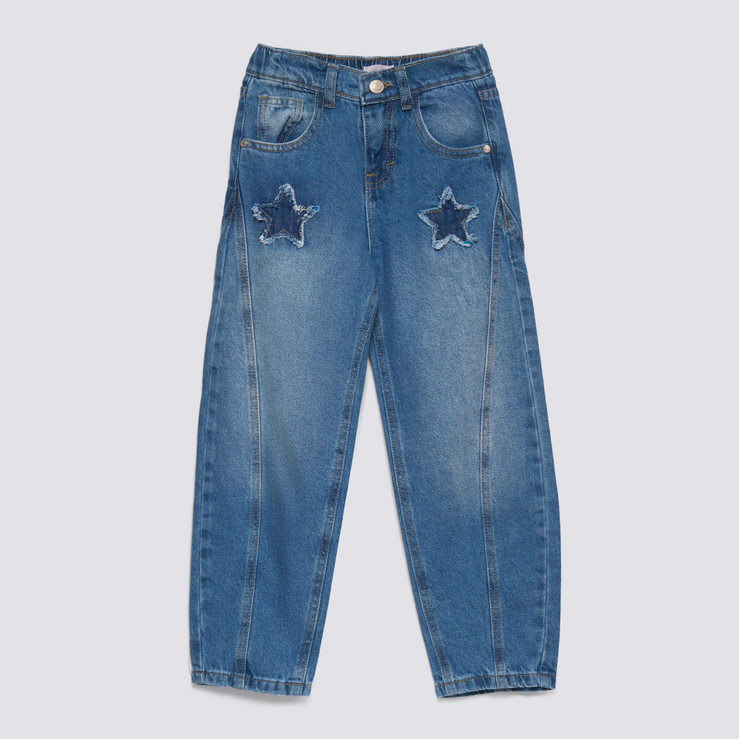 Jean Niña Barrel Patch Circus Azul Talla 12