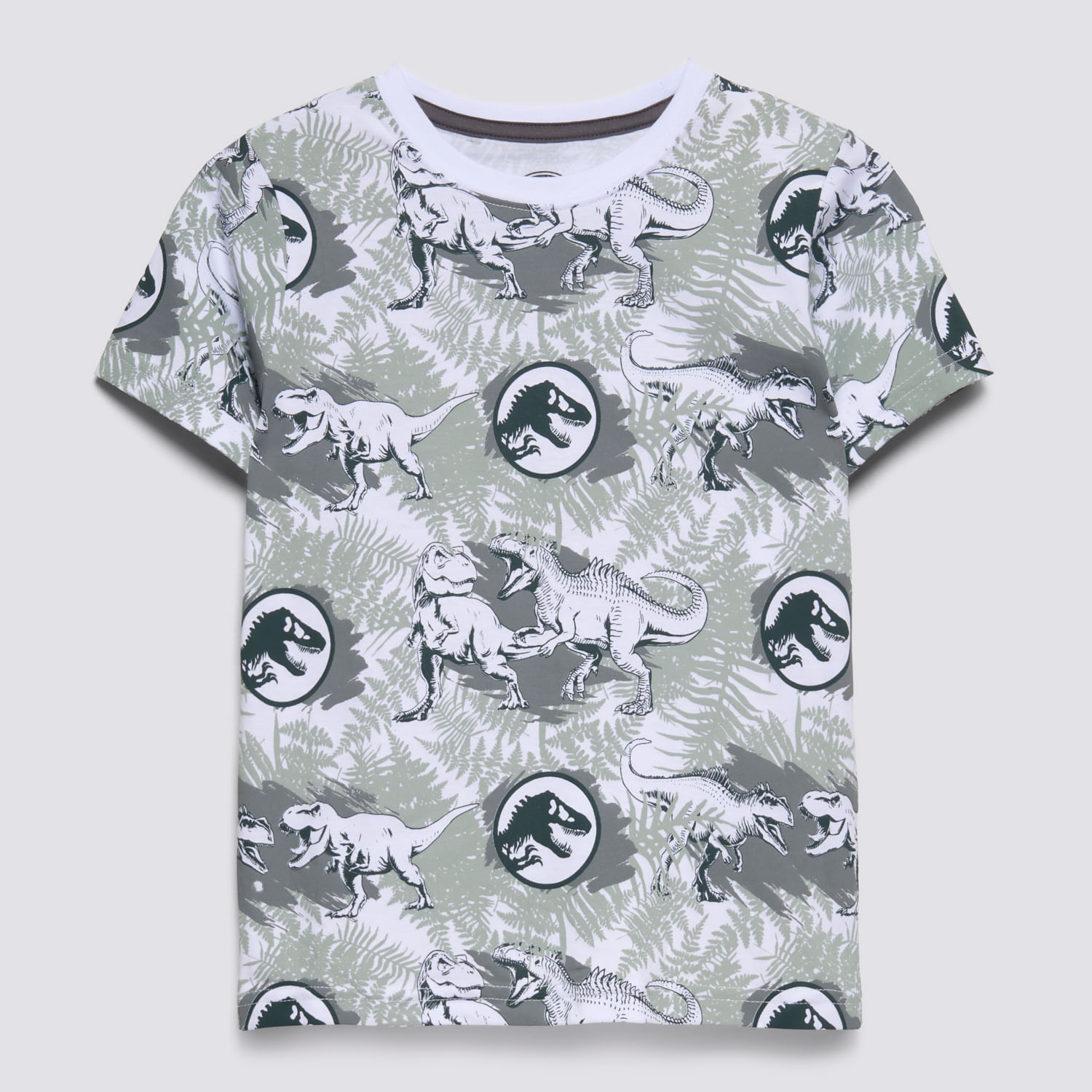 Polo Manga Corta Niño Full Print Jurassic Blanco Talla 6