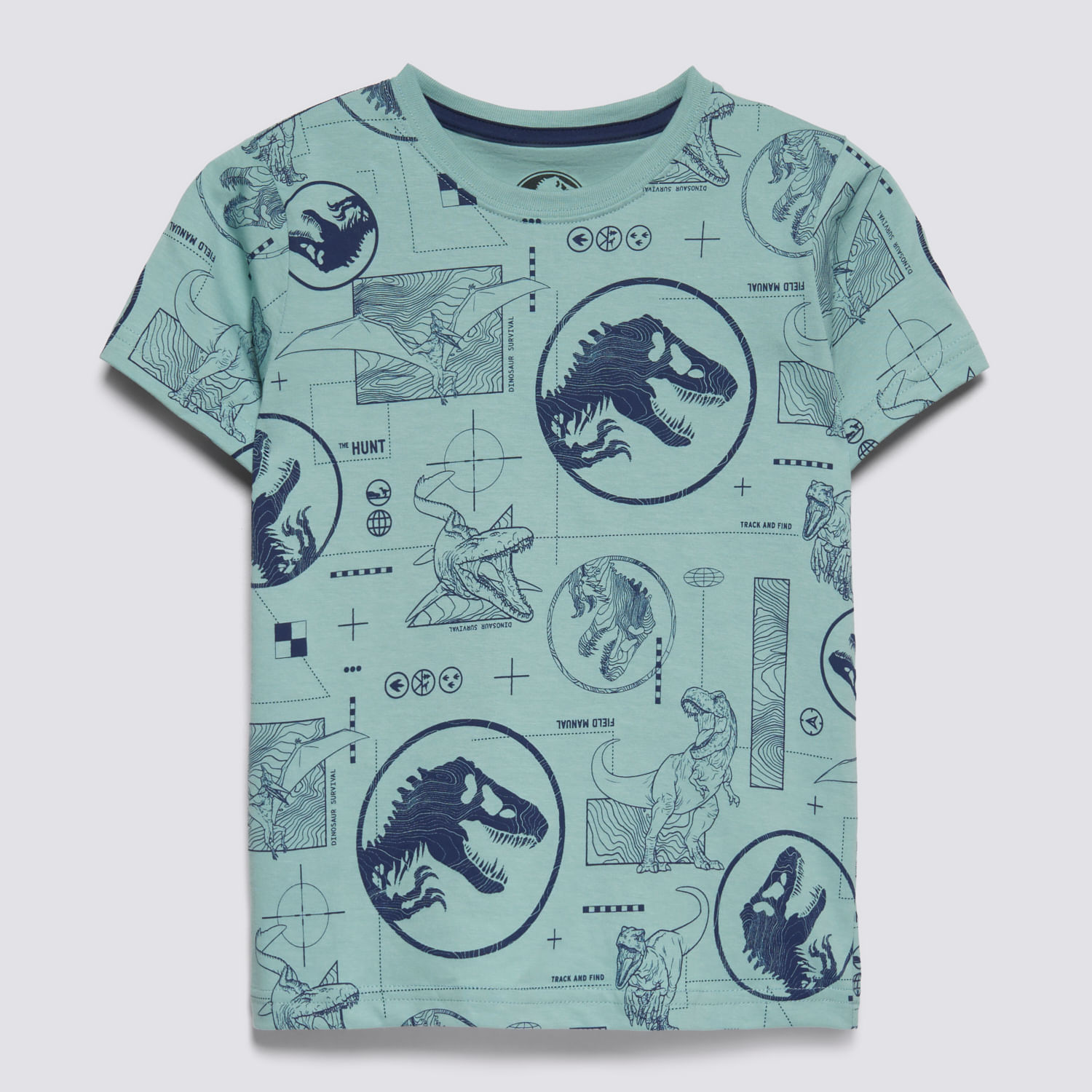 Polo Manga Corta Niño Full Print Jurassic Verde Talla 12