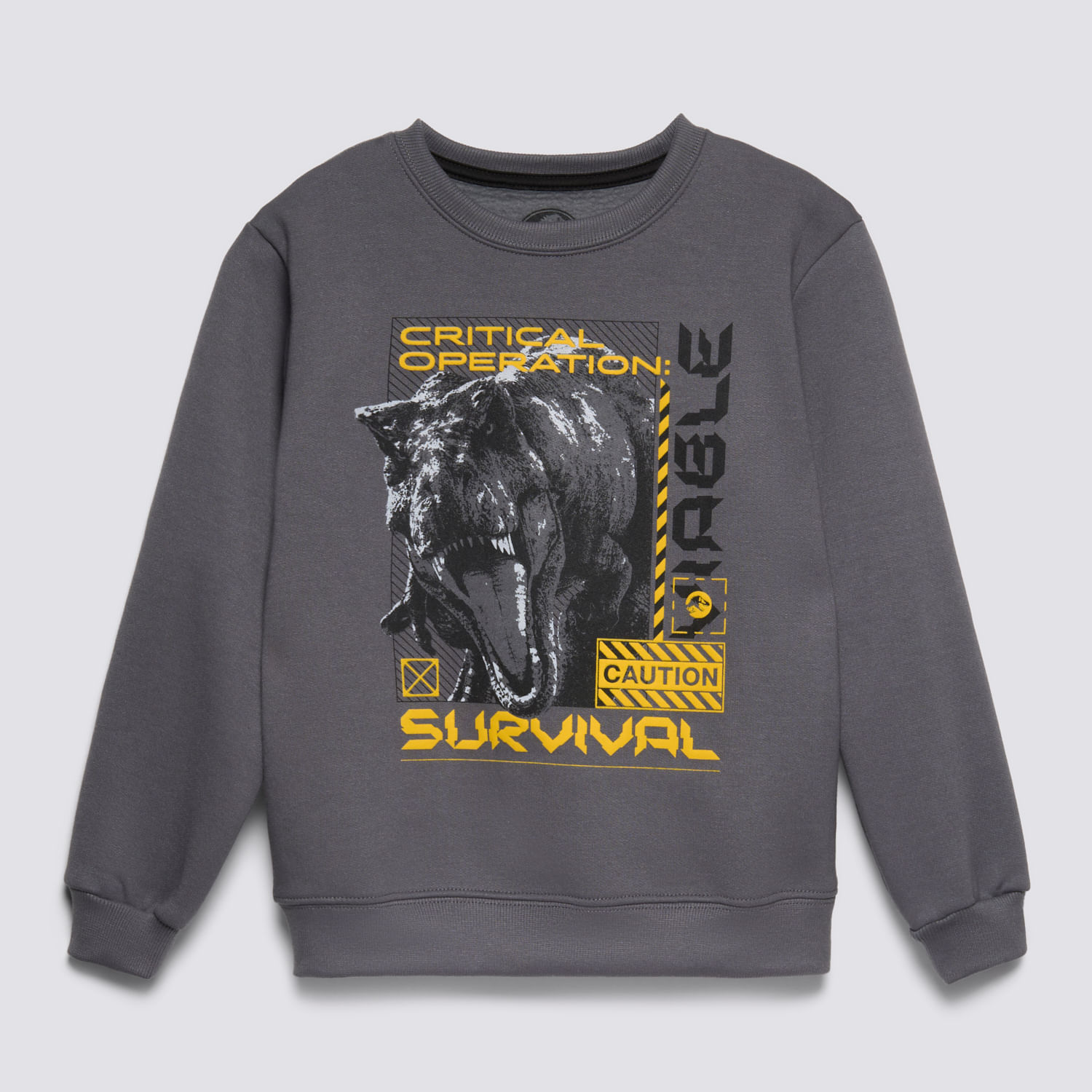Polera Niño Jurassic Plomo Talla 6