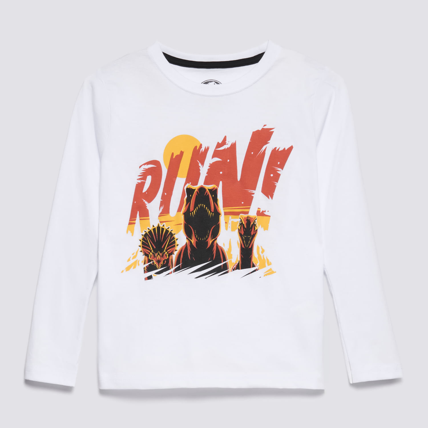 Polo Manga Larga Niño Sol Jurassic Blanco Talla 8